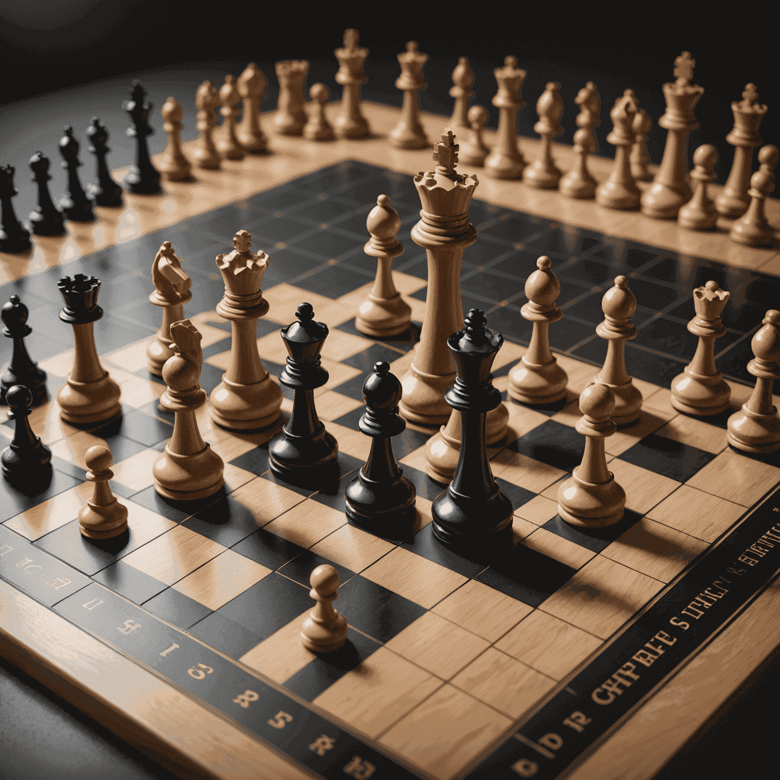 AI Chess Master game interface showing a 3D chess board with AI opponent