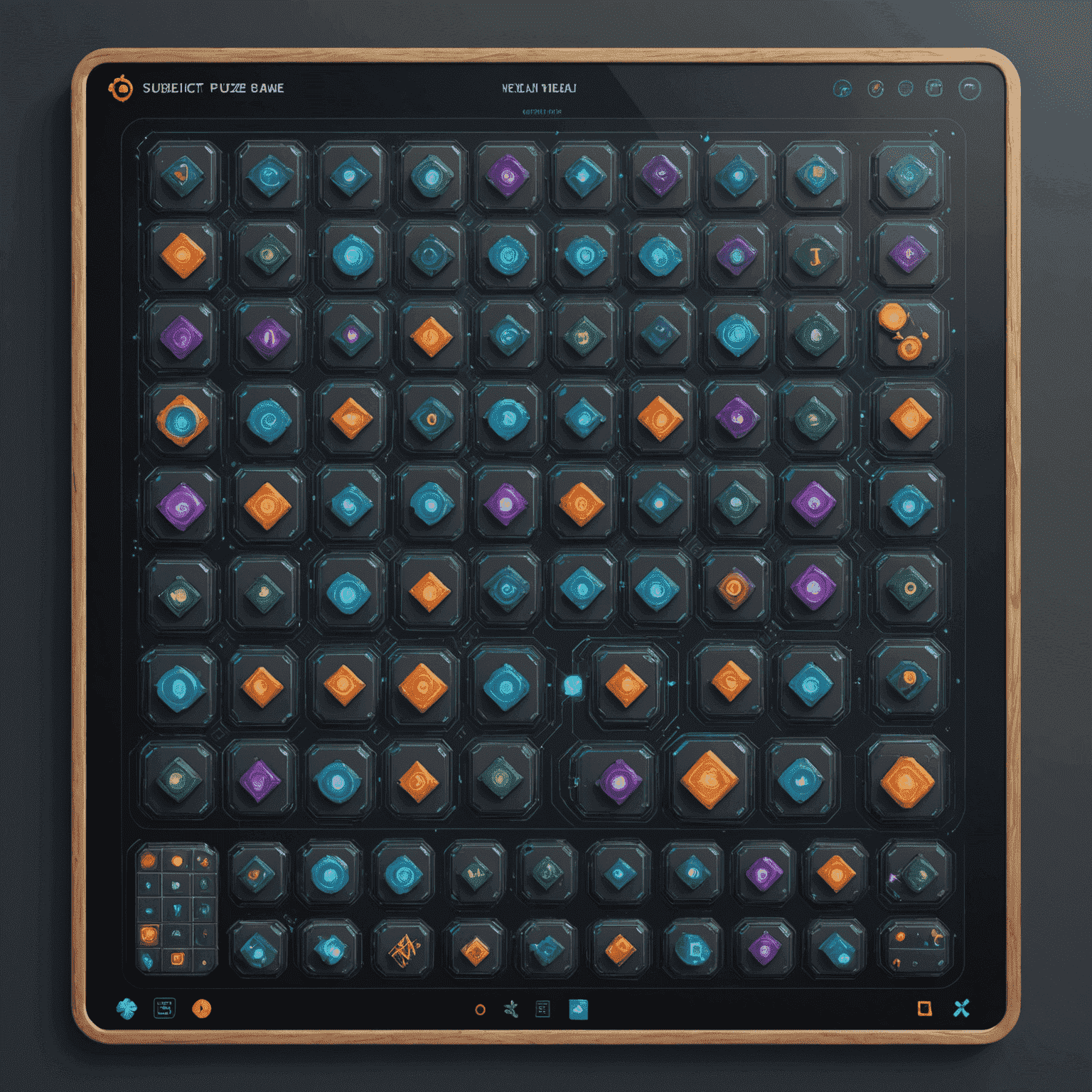 Neural Puzzle game interface showing a complex, AI-generated puzzle